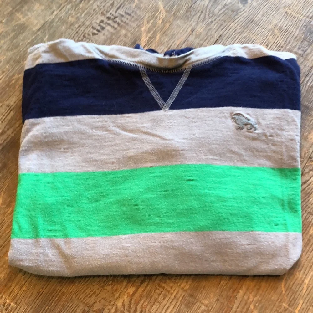 Old Navy Boys Stripped Hoodie Pull Over Tee Shirt
